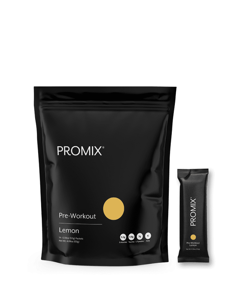 promix pre workout single serve stick packet lemon 2